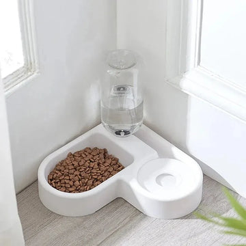 Pet Food Bowl with Water Dispenser