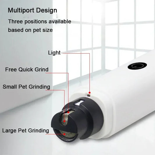 USB Pet Nail Grinder with LED Light