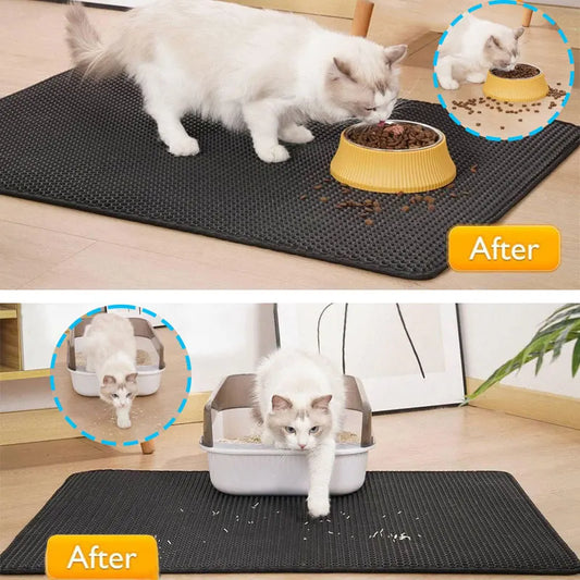 Double-Layer Cat Litter Mat