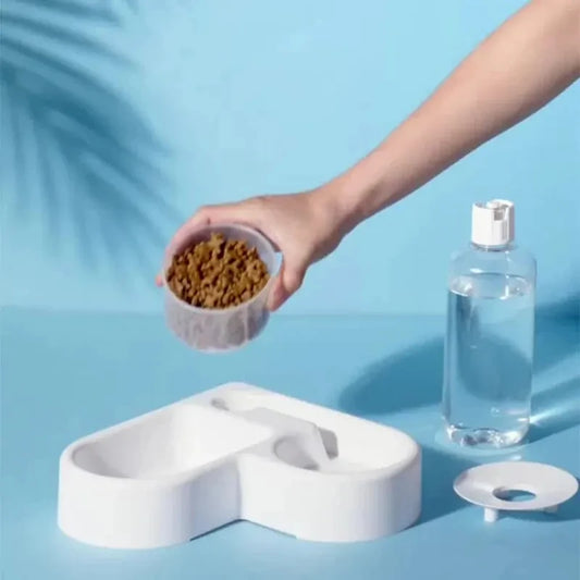 Pet Food Bowl with Water Dispenser