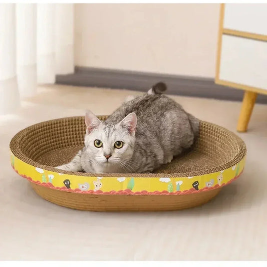 Oval Cardboard Cat Scratcher
