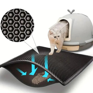 Double-Layer Cat Litter Mat