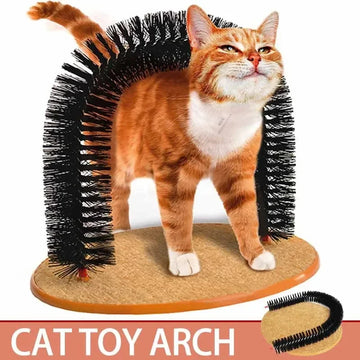 Cat Grooming Arch with Scratching Pad